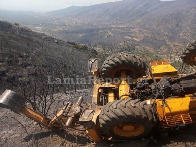 Φωκίδα – Νεκρός ο χειριστής της μπουλντόζας που έπεσε στον γκρεμό