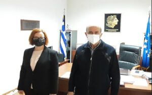 Συνάντηση Της Βουλεύτριας Ε. Σκούφα Με Το Δήμαρχο Πύδνας - Κολινδρού Α. Μανώλα