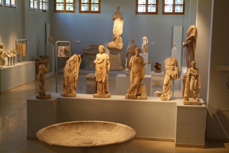 Ancient Statues At Dion Museum