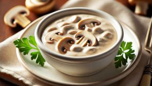 Άσπρη Σάλτσα Με Μανιτάρια White Sauce With Mushrooms